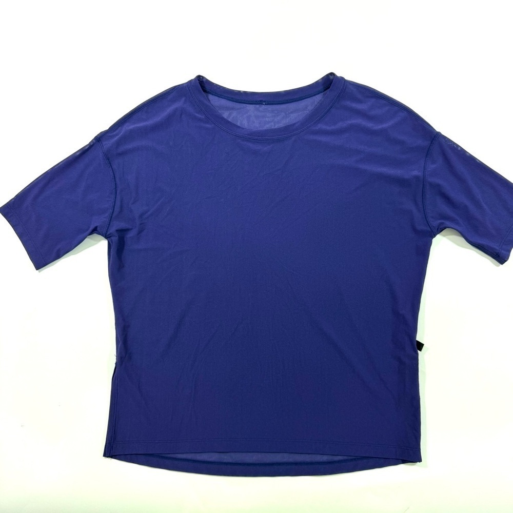 Lululemon Get Low Mesh Shirt Short Sleeve Emperor Blue